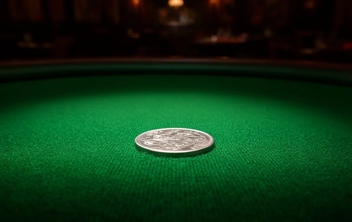 Detal stołu pokerowego